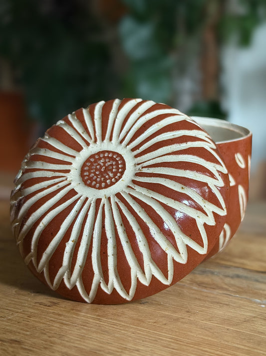 Mimea - Carved Lidded Jar 02