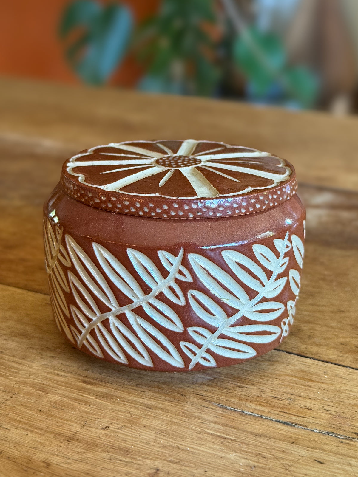 Mimea - Carved Lidded Jar 01