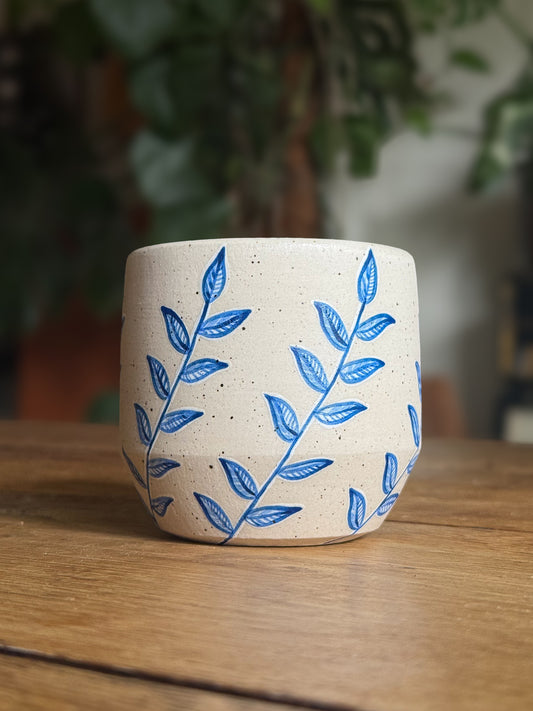 Mimea - Illustrated Blue Cup 02